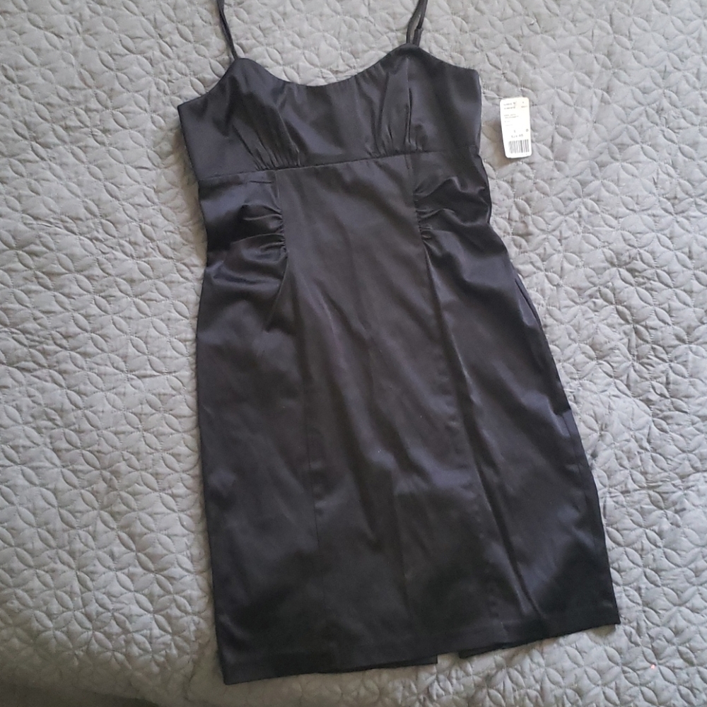 Knee length black dress